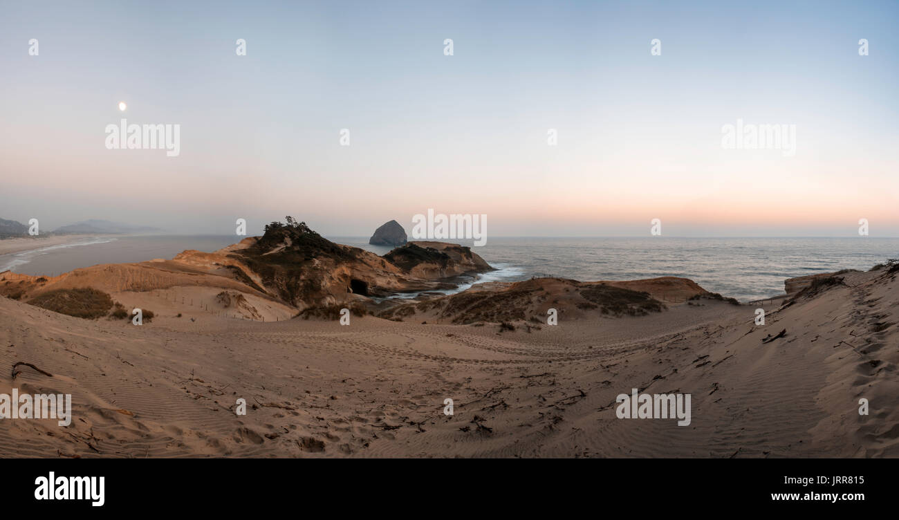 Panorama view from Cape Kiwanda Stock Photo