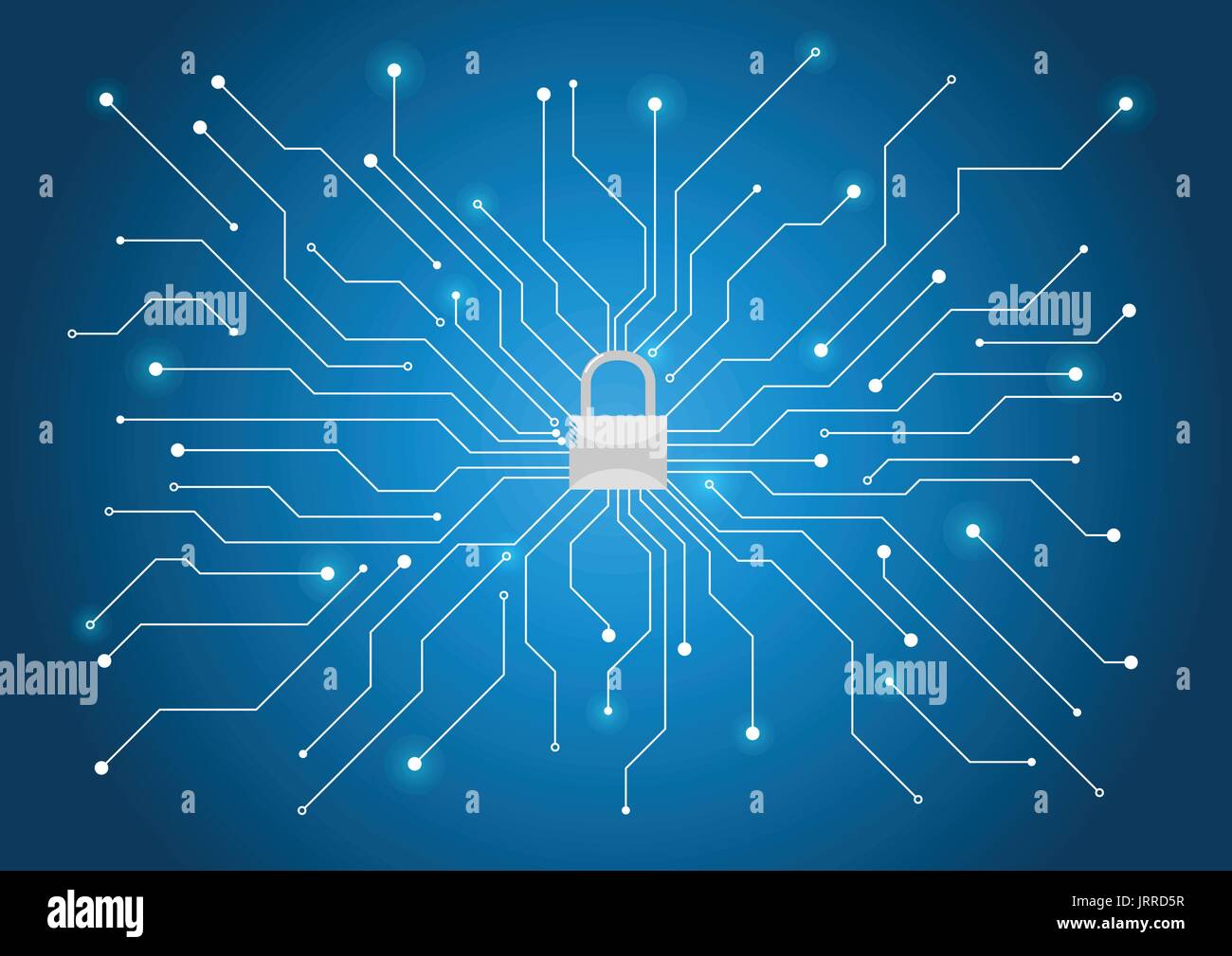 Cyber security background Stock Vector