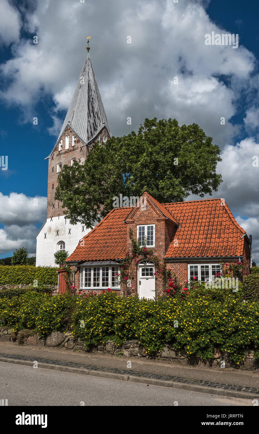 Mogeltonder, little Danish village in the southwest of Jutland peninsula, Denmark Stock Photo