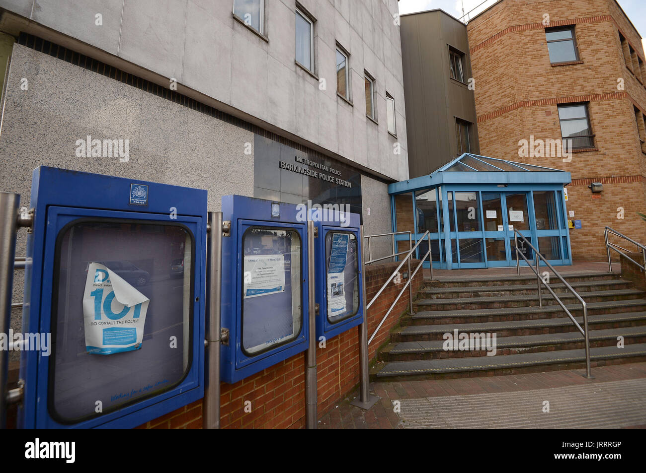 Barkingside Police Station in east London as the number of police