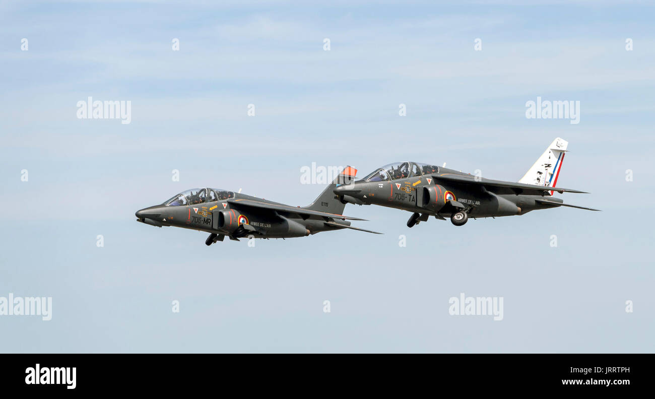 Alpha Jet French Air Force in attendance at the Royal International Air Tattoo Stock Photo