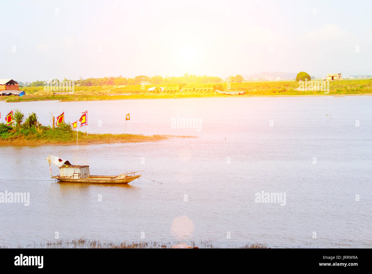 boat on the river Stock Photo - Alamy
