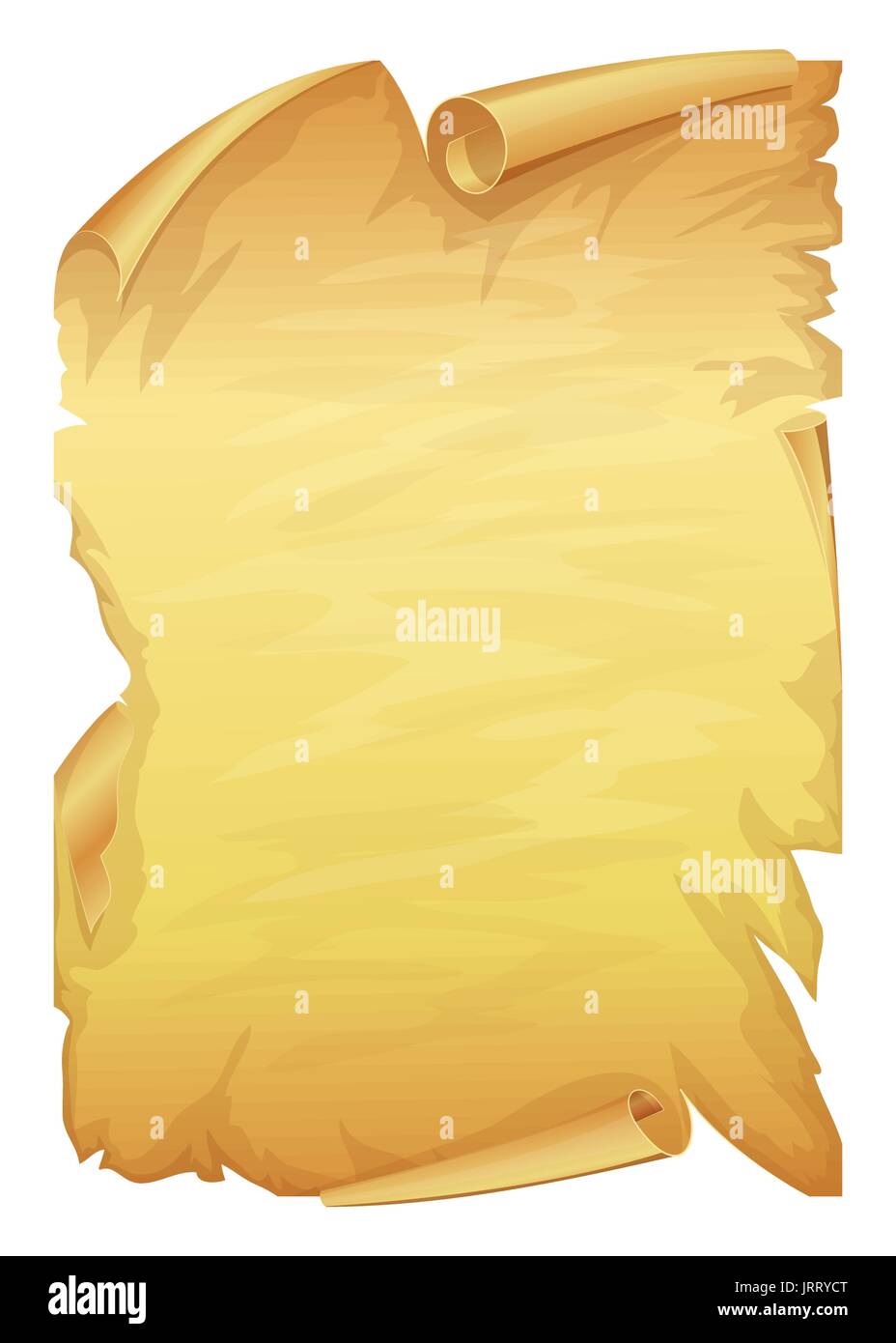Big golden scroll of parchment Stock Vector