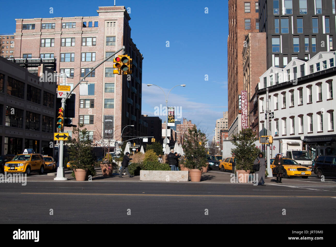 View up 9th Avenue from near the Apple Store on West 14th Street
