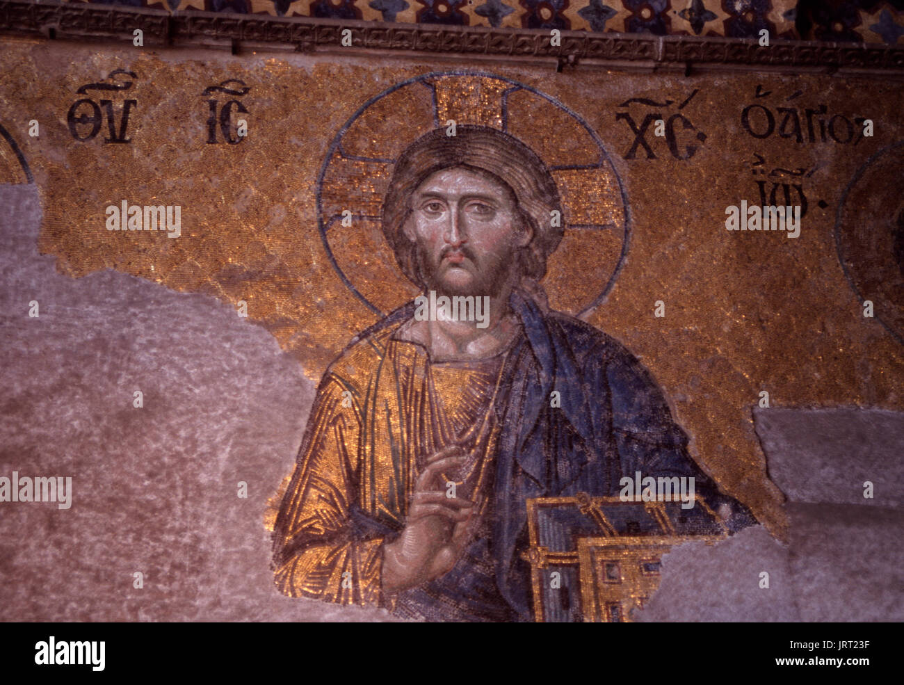 Christ the Pantocrator mosaic,Hagia Sophia,Istanbul,Turkey Stock Photo