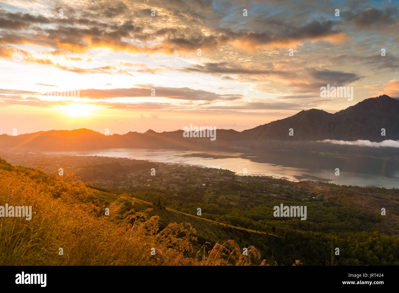 Sunrise Over Lake Batur Stock Photo Alamy sunrise-over-lake-batur-stock-photo-alamy