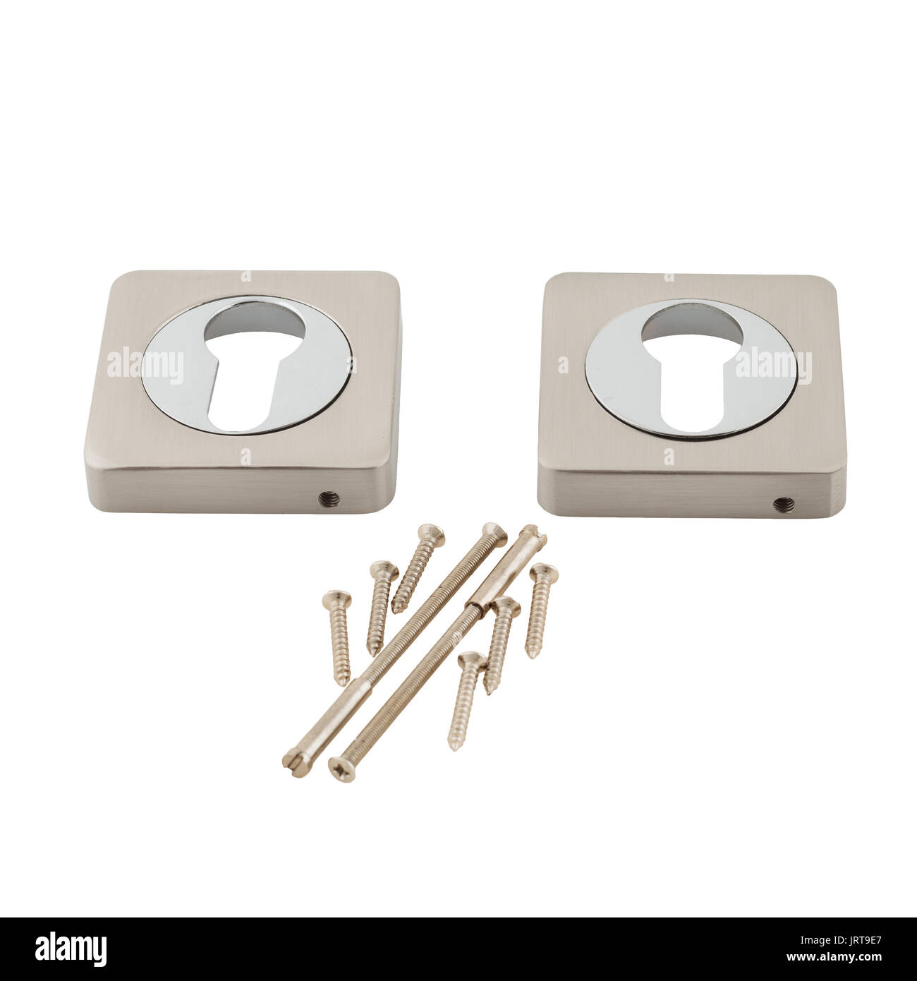 Door lock cover plate Stock Photo Alamy