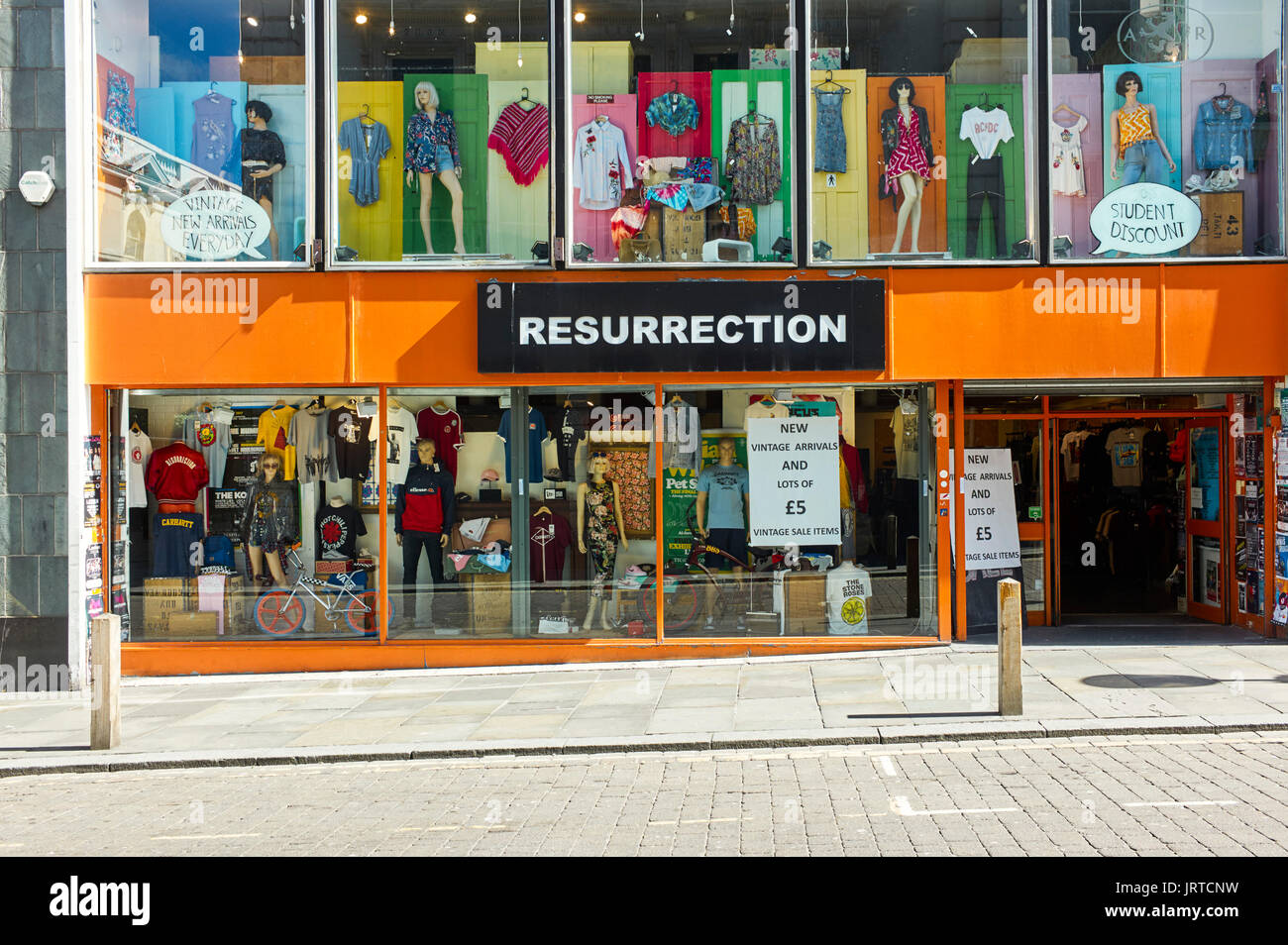Resurrection vintage shop in Bold Street, Liverpool Stock Photo