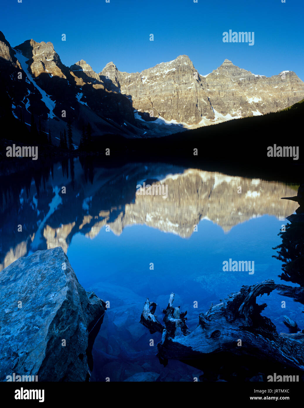 Moraine Lake, Banff National Park, Alberta, Canada Stock Photo