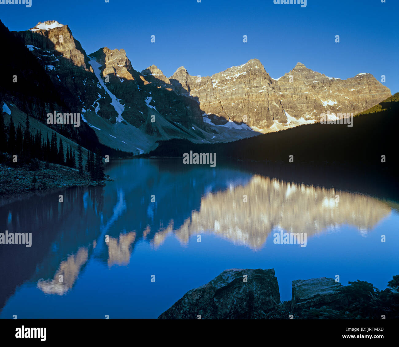 Moraine Lake, Banff National Park, Alberta, Canada Stock Photo