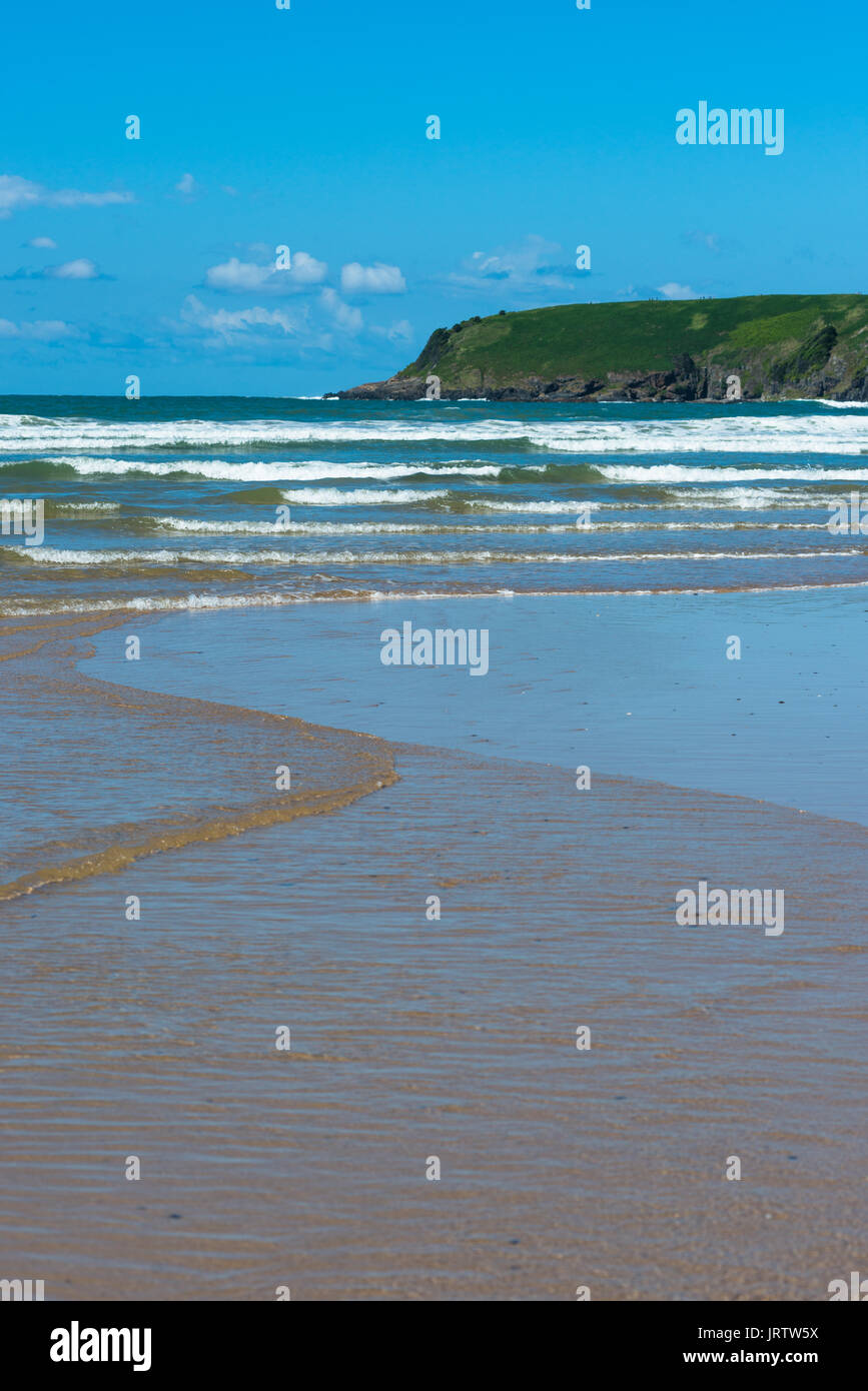 Mutton Bird Island seen from Parks beach, Coffs Harbour, New South Wales, Australia. Stock Photo