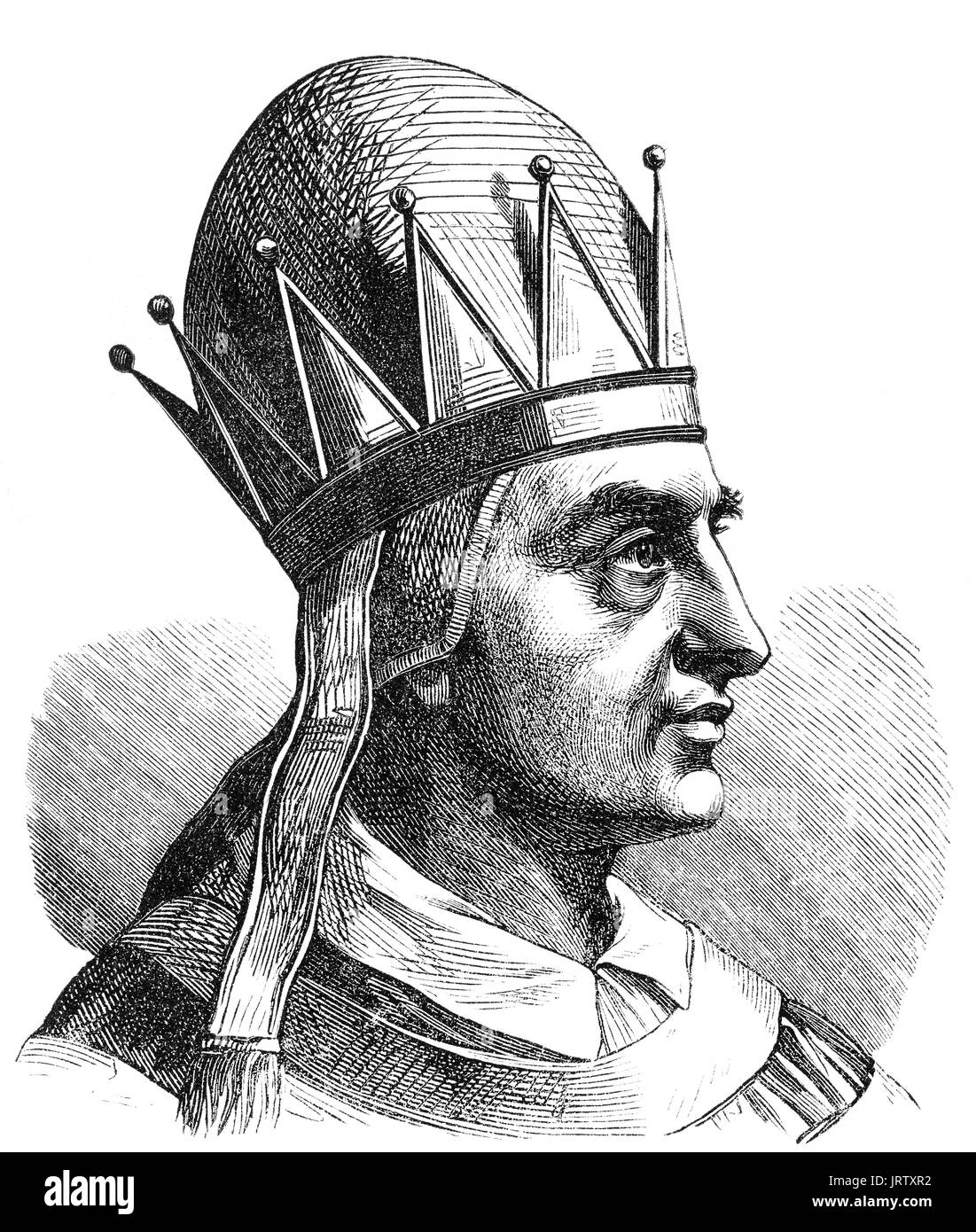 Urban VI, c. 1318 – 15 October 1389, was Pope from 8 April 1378 to his death in 1389 Stock Photo