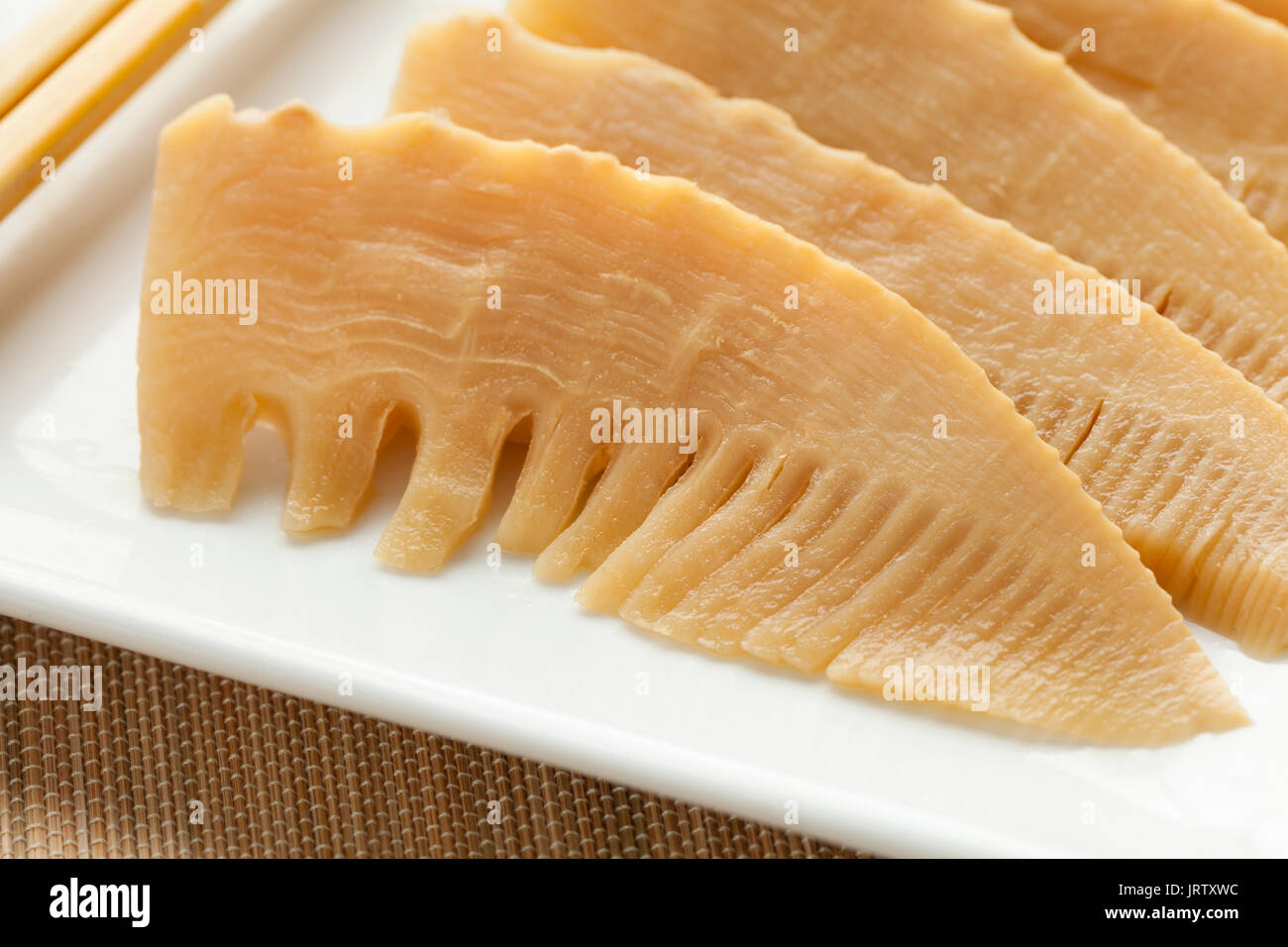 Japanese simmered young bamboo shoots Stock Photo Alamy
