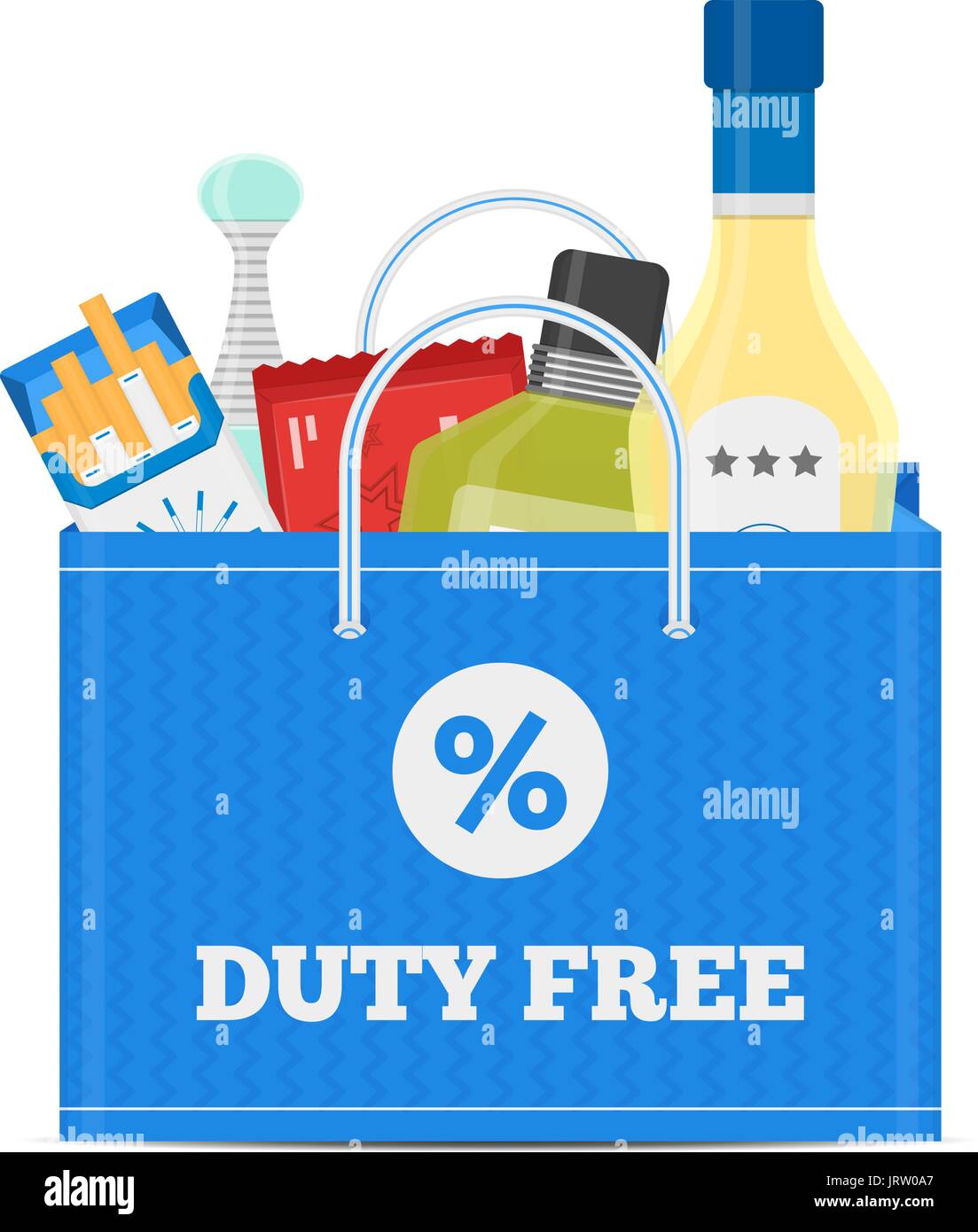Vector flat icons of Duty Free shop and goods at airport Stock Vector Image & Art Alamy