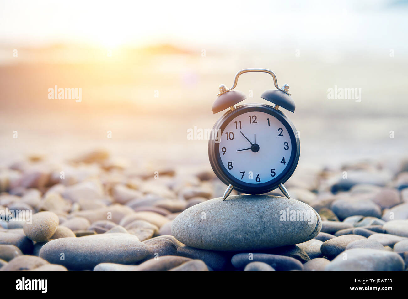 Retro clock. Stock Photo