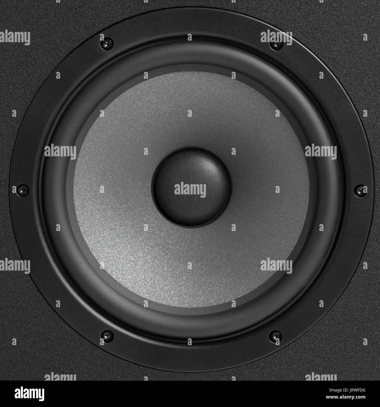 Black studio monitor speaker, closeup Stock Photo Alamy