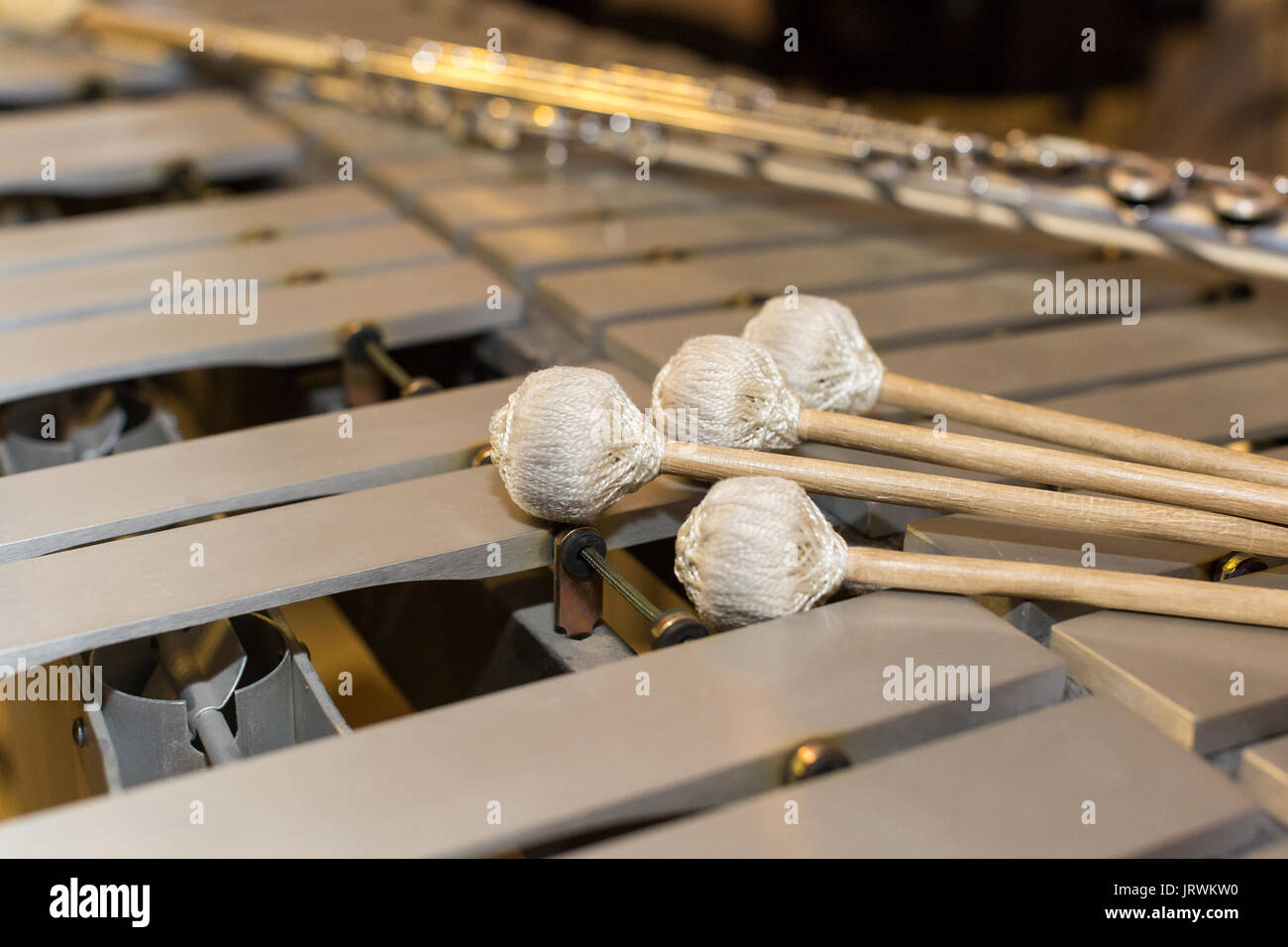 xylophone, music and chromatic instrument concept closeup on wooden