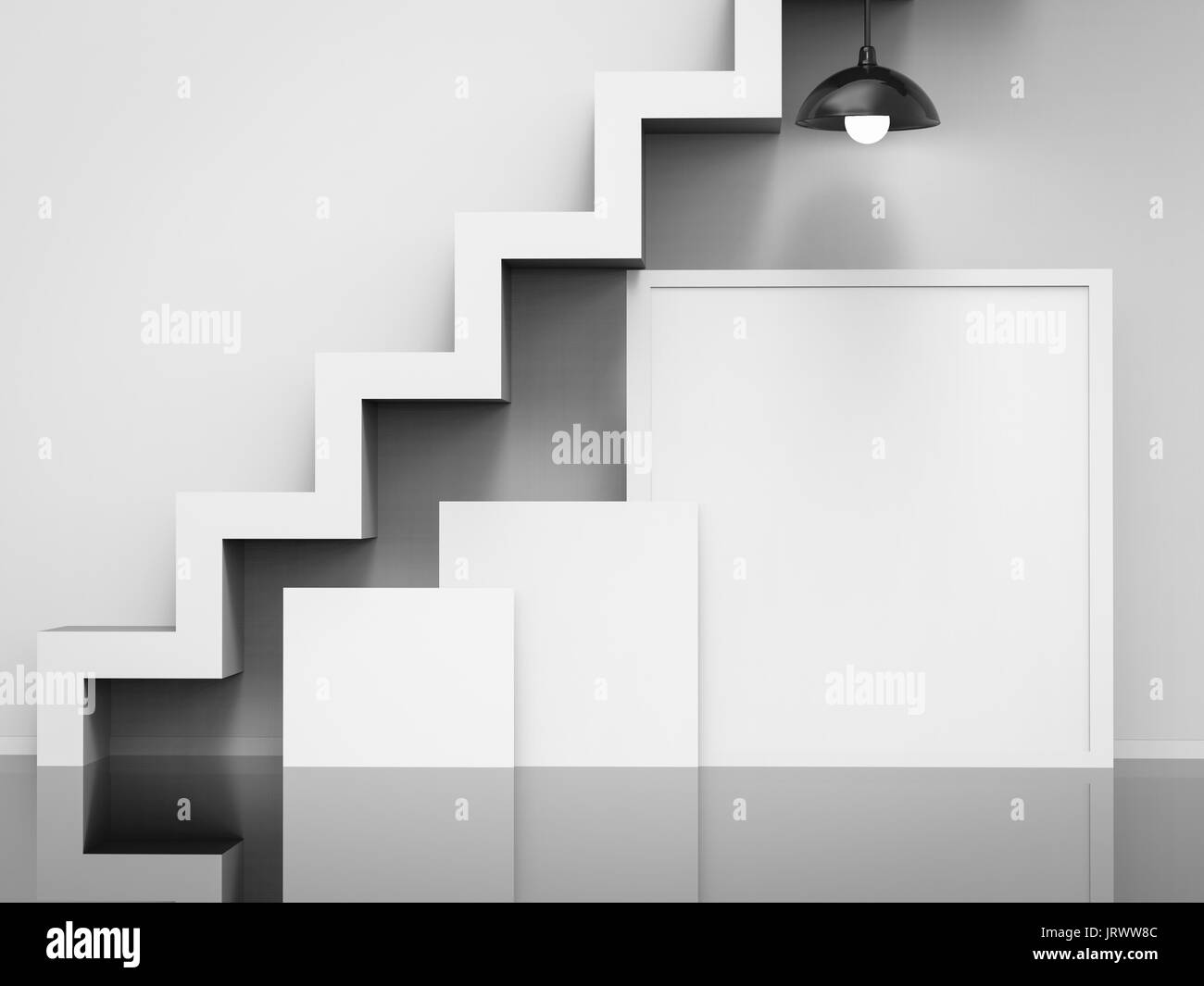 blank frame or blank whiteboard Stock Photo