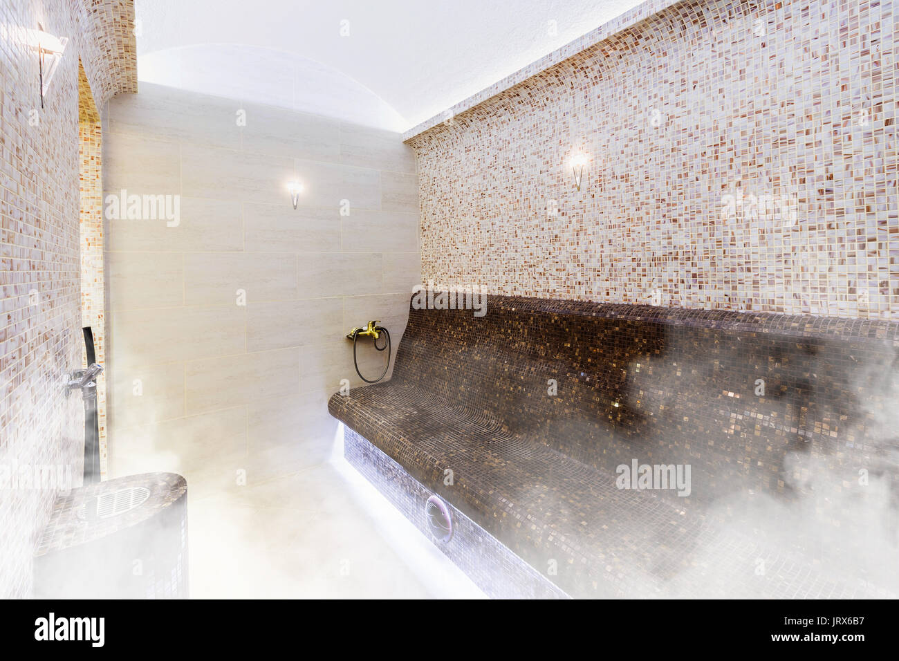 Interior of Turkish sauna, classic Turkish hammam, Turkish bathroom