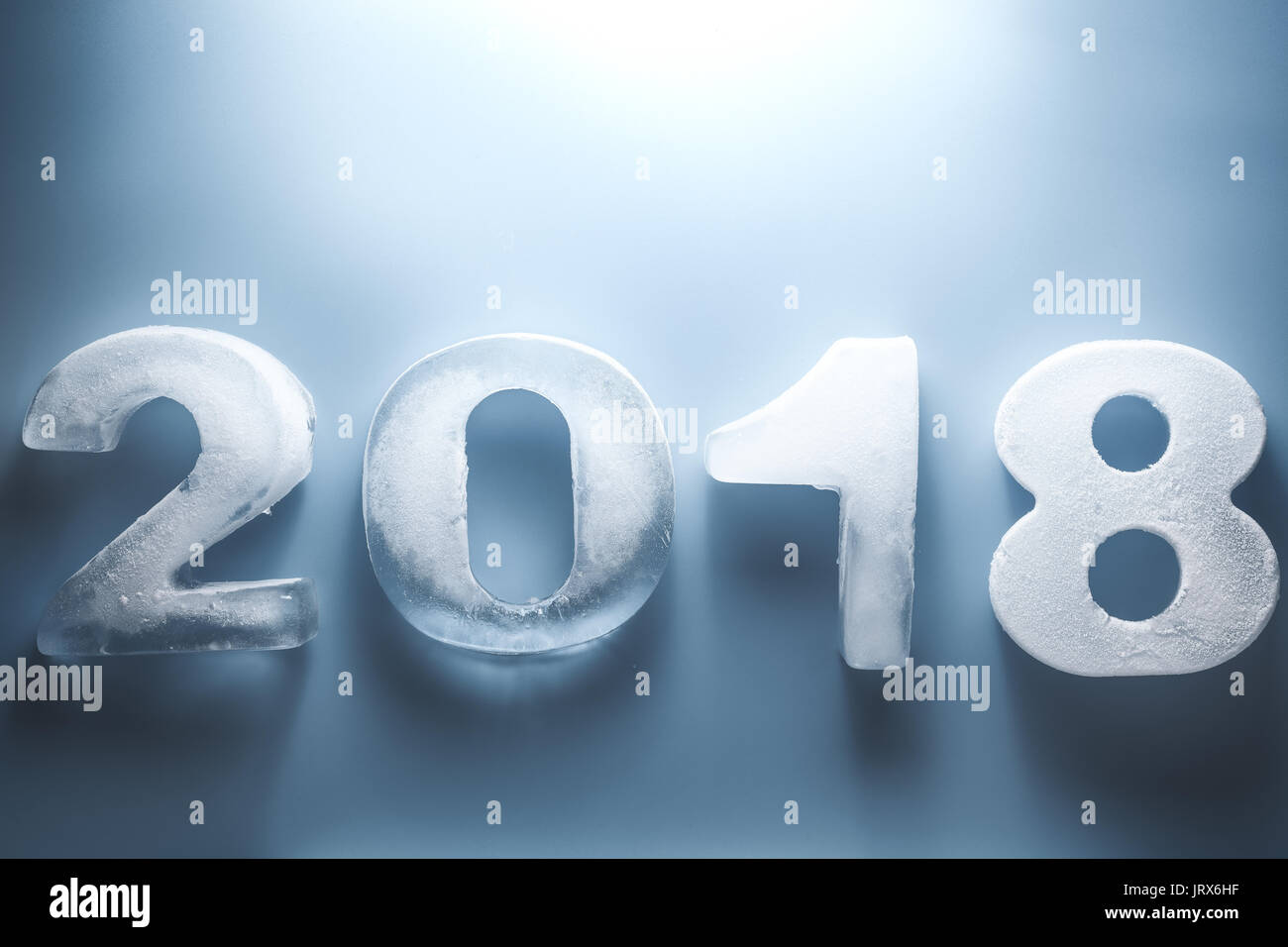 Real ice,new year 2018 Stock Photo