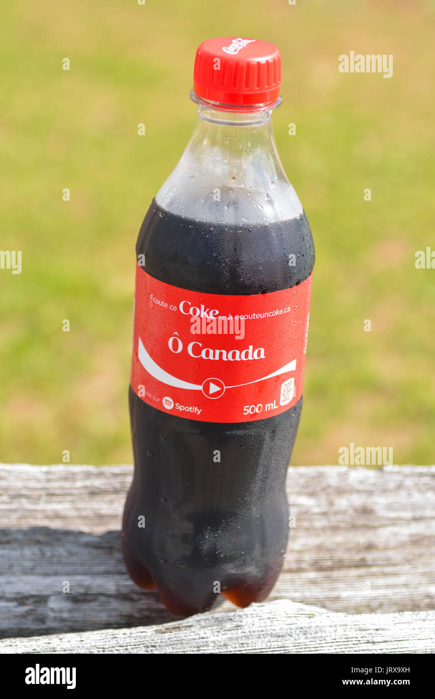 Coca-Cola 'Play a Coke' campaign bottle, Canada Stock Photo