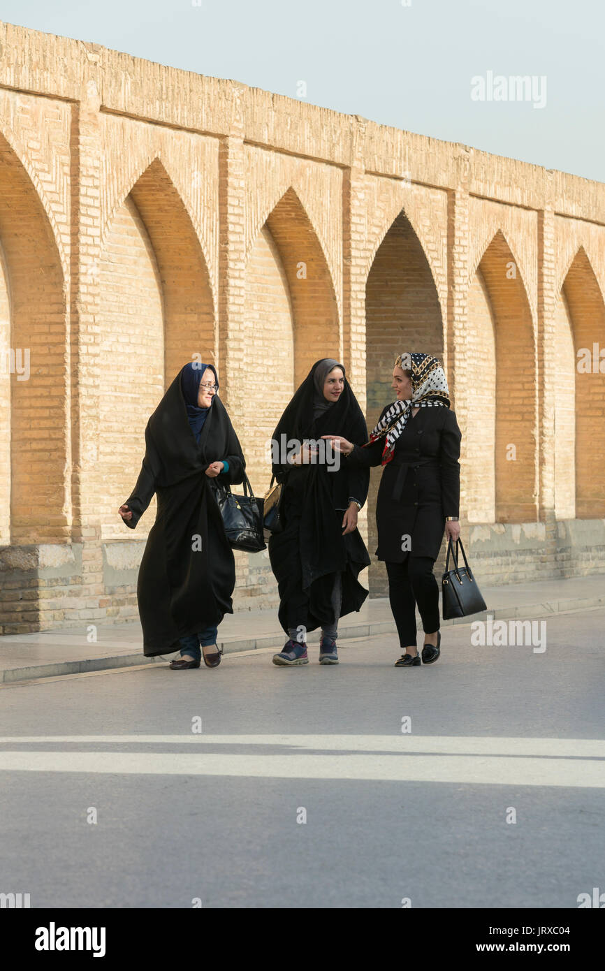 Women walking, Isfahan, Iran Stock Photo