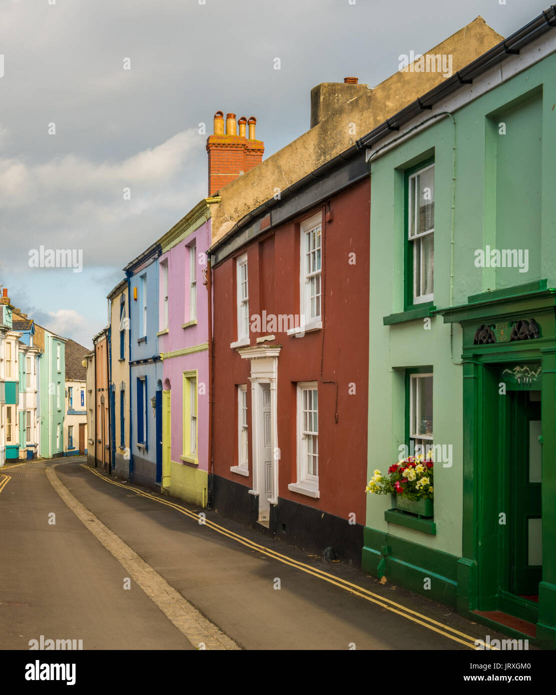 Colorful painted houses in Appledore, Devon Stock Photo