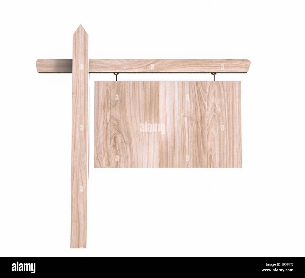 3d rendering blank wooden sign isolated on white Stock Photo - Alamy