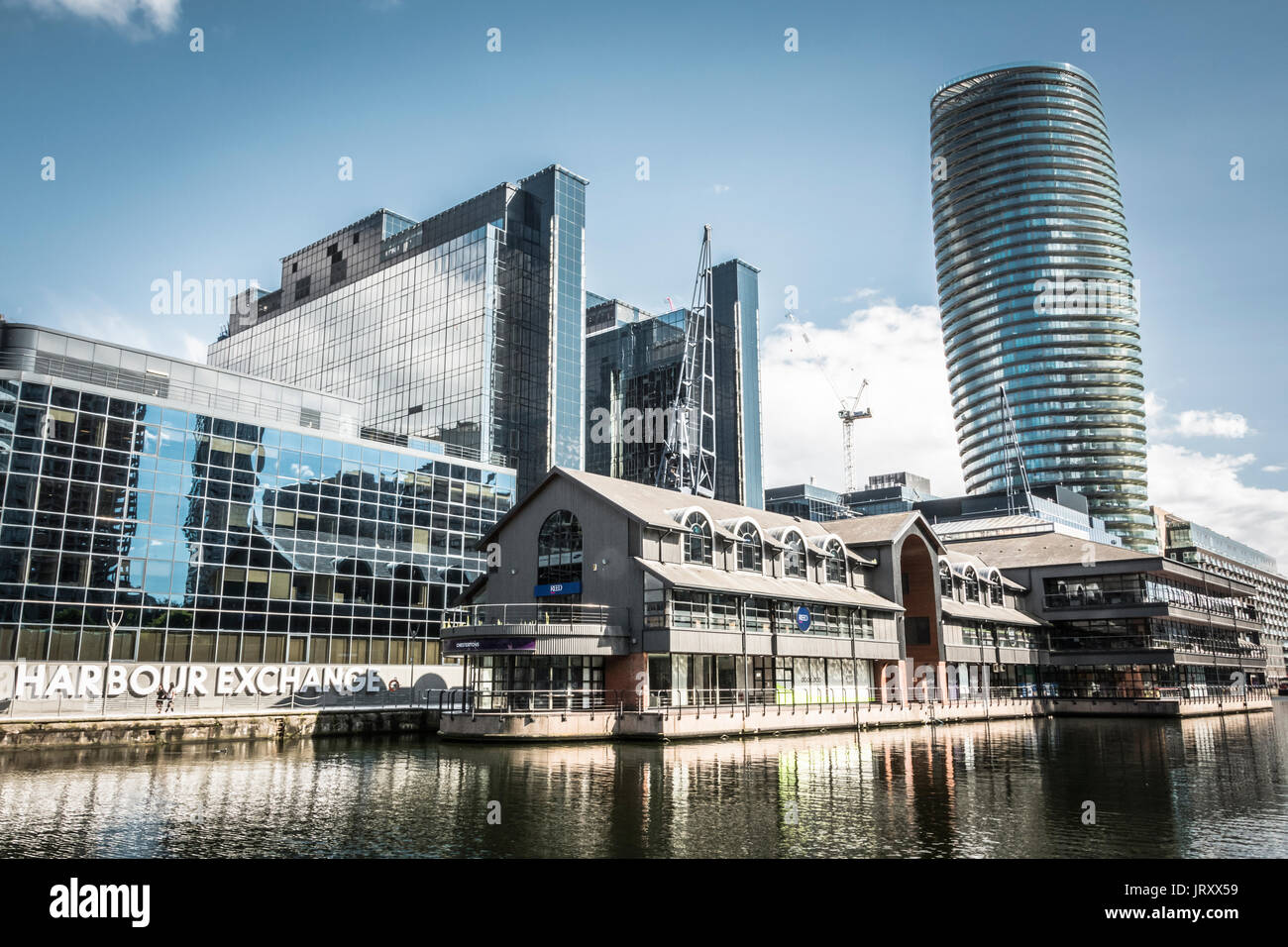 London, England, UK: The Harbour Exchange commercial development on the Isle of Dogs, London, E14. Stock Photo