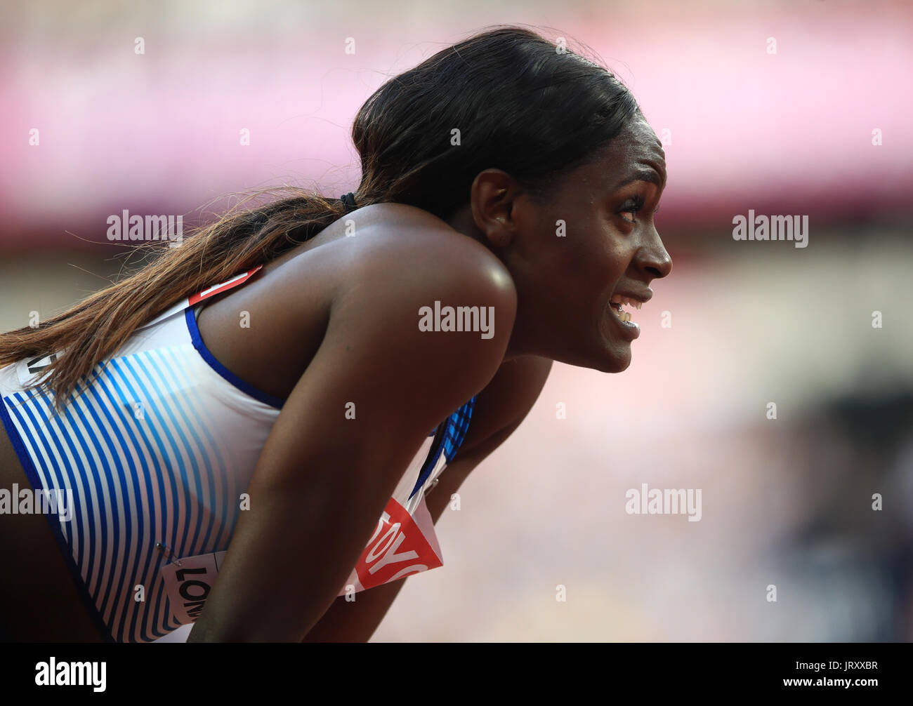 Great Britain's Daryll Nieta during day three of the 2017 IAAF World Championships at the London Stadium. PRESS ASSOCIATION Photo. Picture date: Sunday August 6, 2017. See PA story ATHLETICS World. Photo credit should read: John Walton/PA Wire. RESTRICTIONS: Editorial use only. No transmission of sound or moving images and no video simulation. Stock Photo