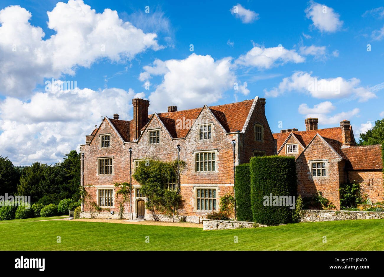 Chawton House Library, the Great House referred to by Jane Austen, owned by her brother Edward Knight, Chawton, Hampshire, southern England, UK Stock Photo