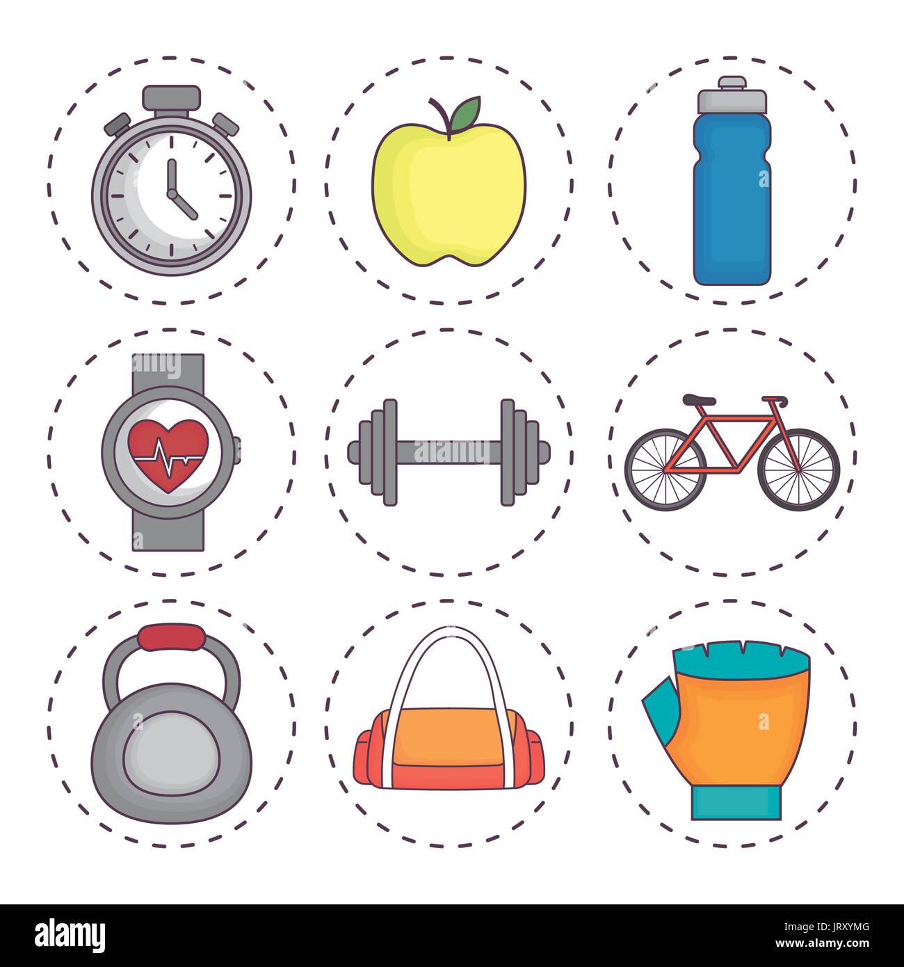 healthy and fitness lifestyle design Stock Vector Image & Art - Alamy