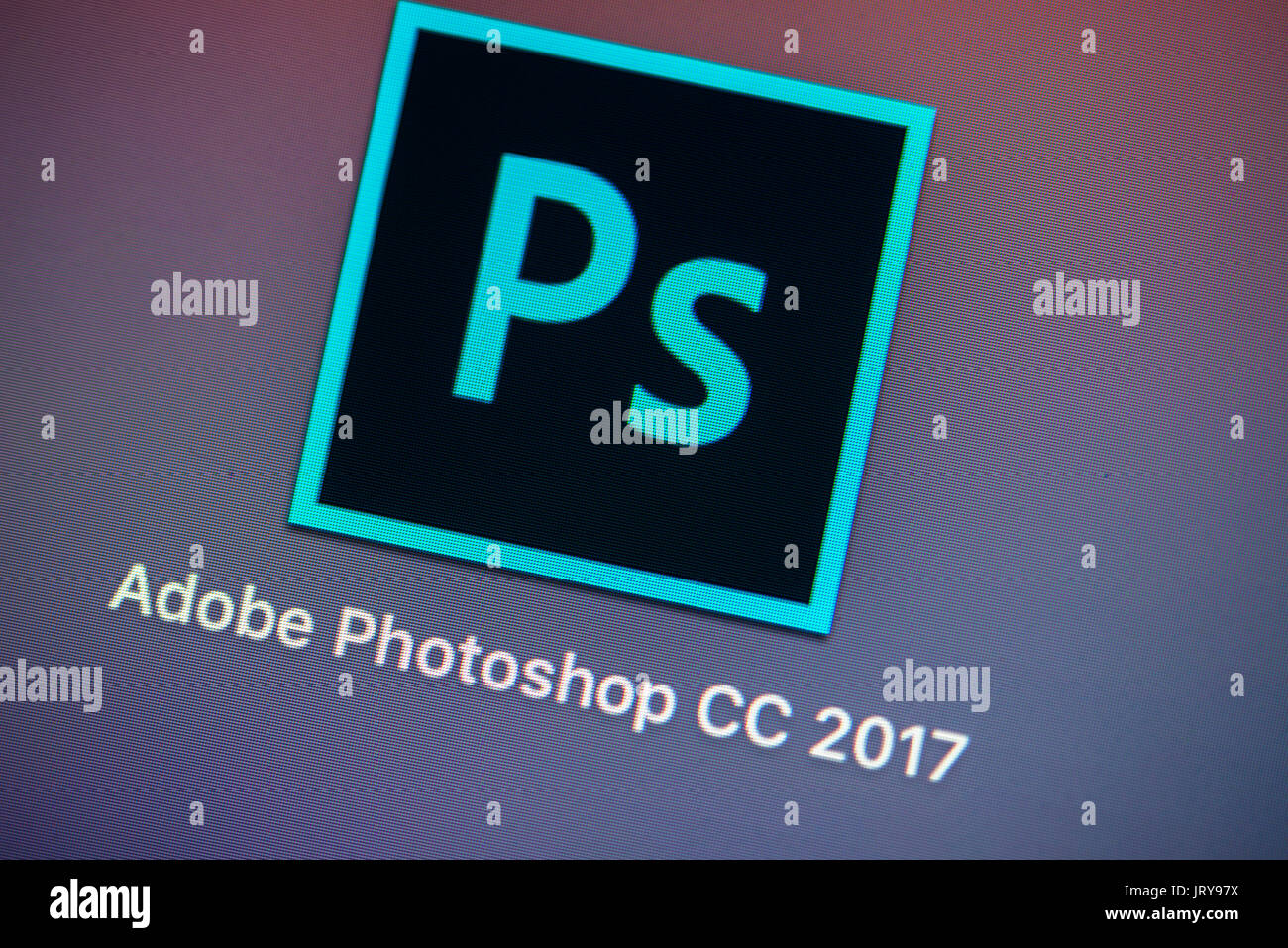 Icon, Logo, Adobe Photoshop, image editing program, Image processing, Macro shot, Detail, full frame, screen shot Stock Photo