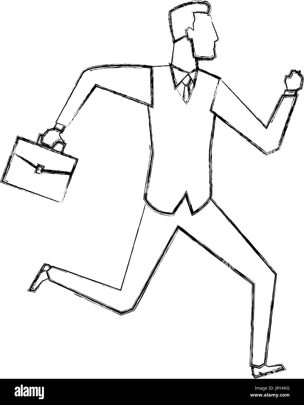 businessman running with his briefcase Stock Vector Image & Art - Alamy