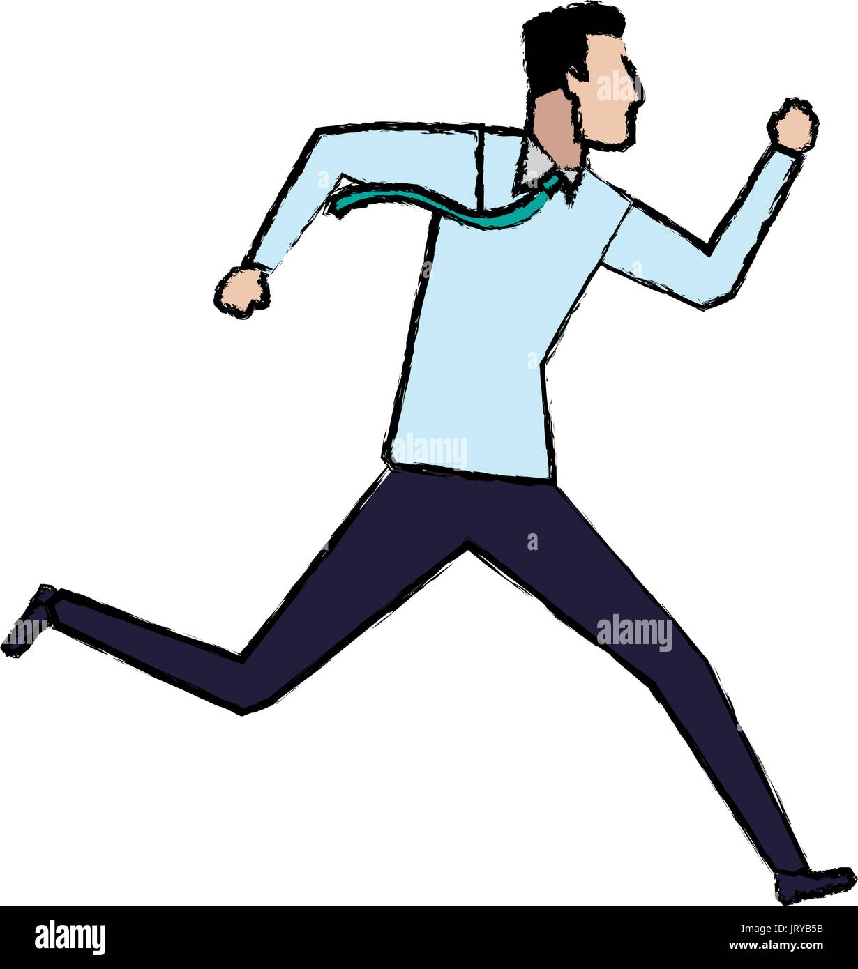 businessman running success achievement winner Stock Vector Image & Art ...
