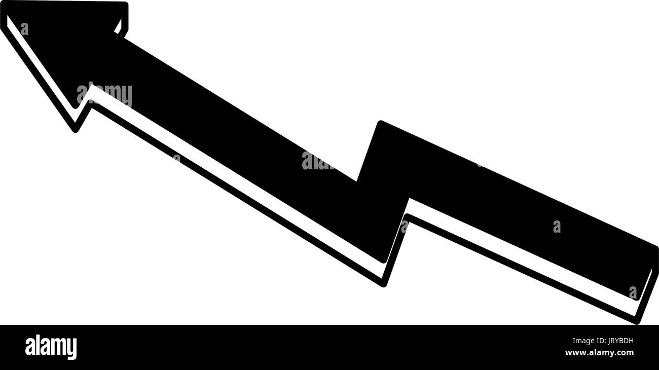 arrow growing upward business financial concept Stock Vector Image ...