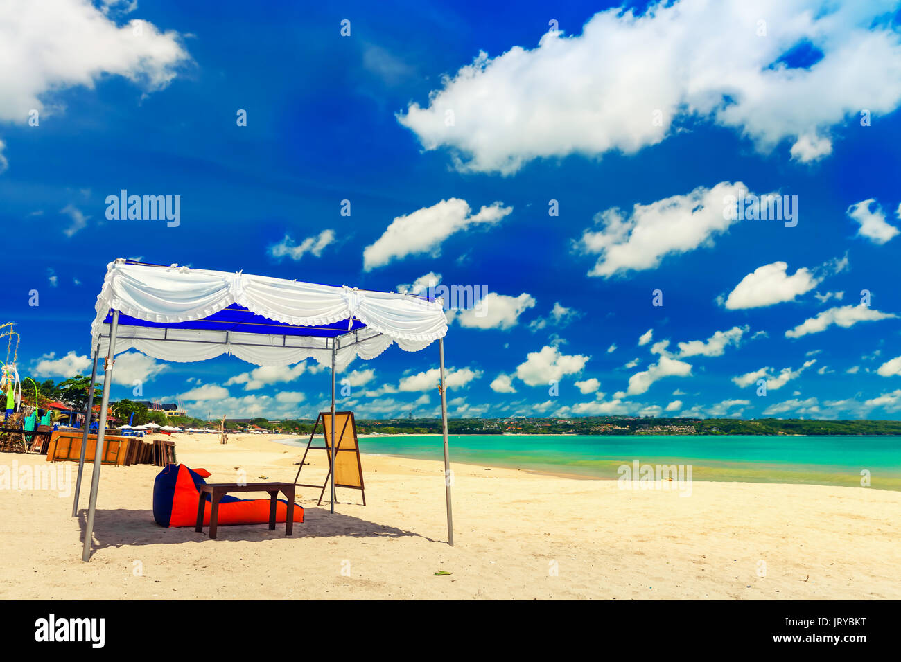 chaise longue on the beach for romantic loving couple traveler tourist enjoying honeymoon