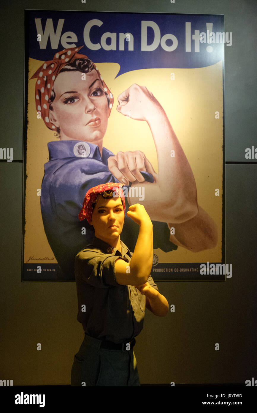 Rosie the Riveter in the Heinz History Center, Pittsburgh, USA Stock Photo