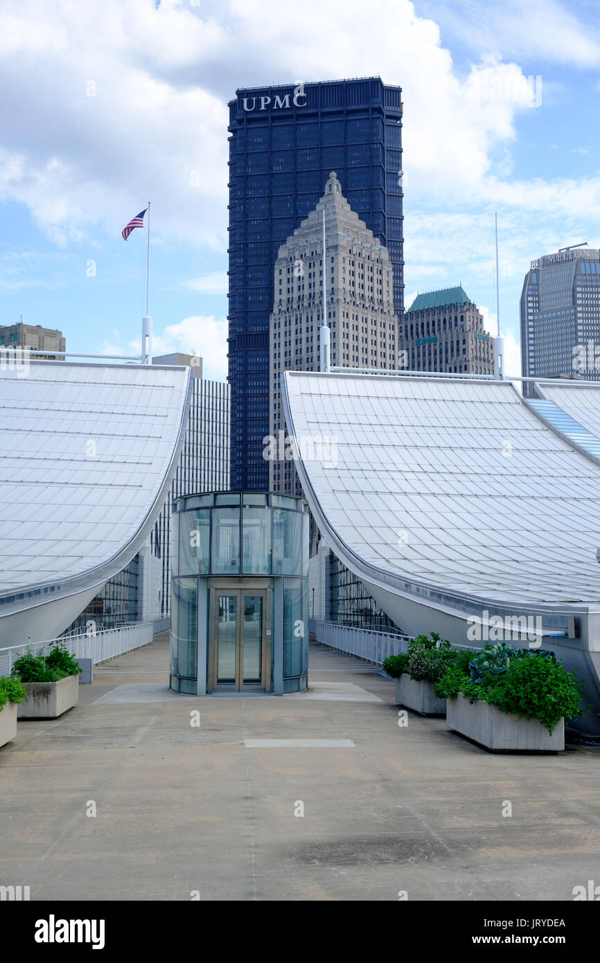 Roof of the The David L. Lawrence Convention Center, Pittsburgh, Pennsylvania, USA Stock Photo