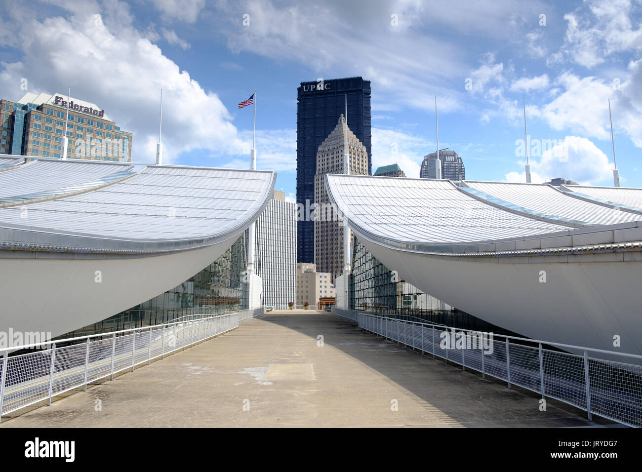 Roof of the The David L. Lawrence Convention Center, Pittsburgh, Pennsylvania, USA Stock Photo