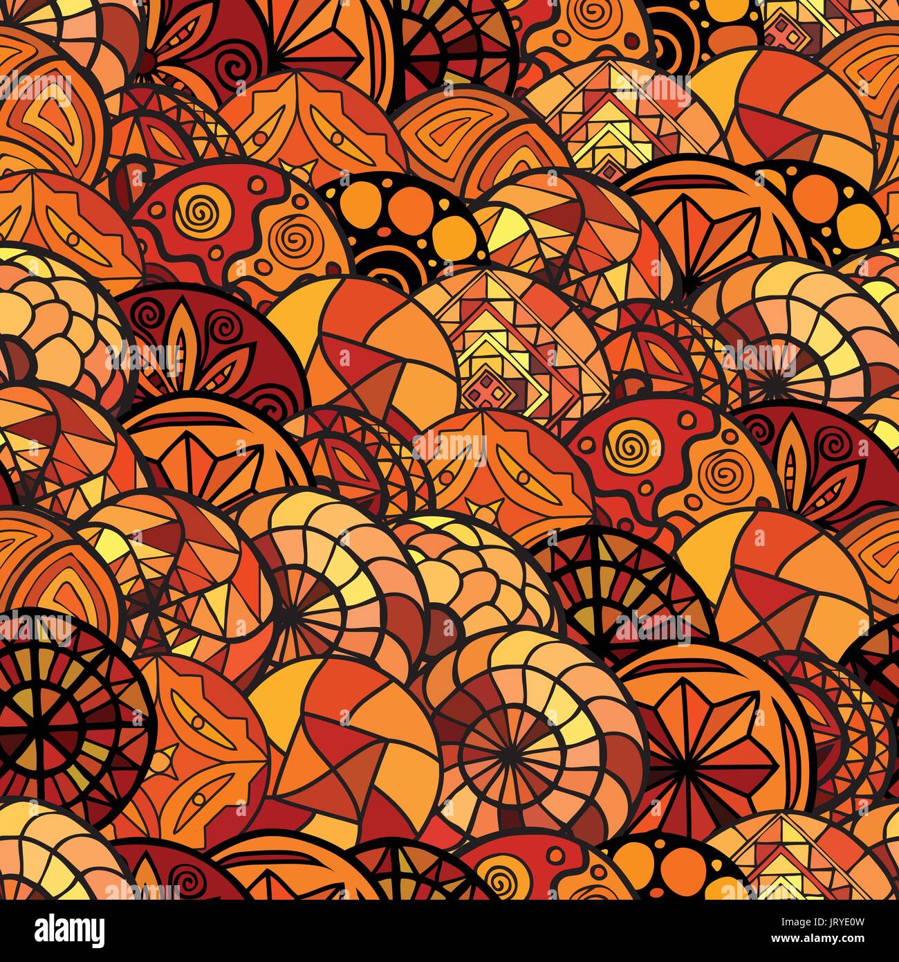 hand drawn vector ethnic seamless pattern Stock Vector Image & Art - Alamy