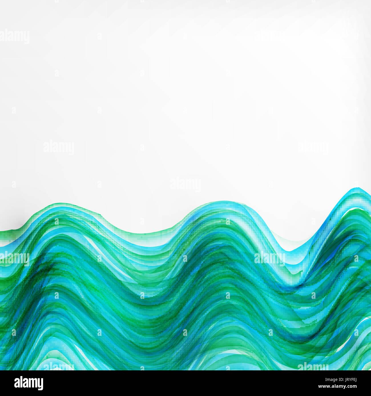 abstract vector stripes glowing background - ocean waves Stock Vector