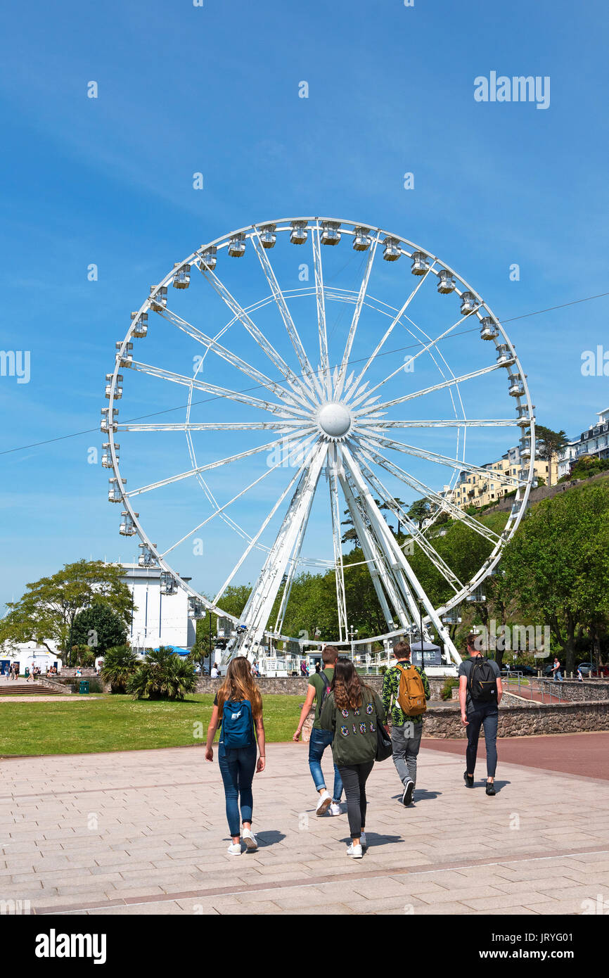 the english riviera wheel on the promenade in torquay, torbay, devon, england, britain, uk. Stock Photo