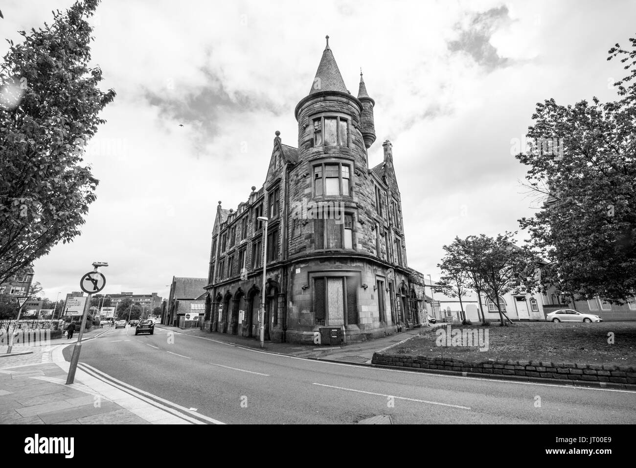 Abandoned Old Fire Station Gordon Street Paisley now under renovation