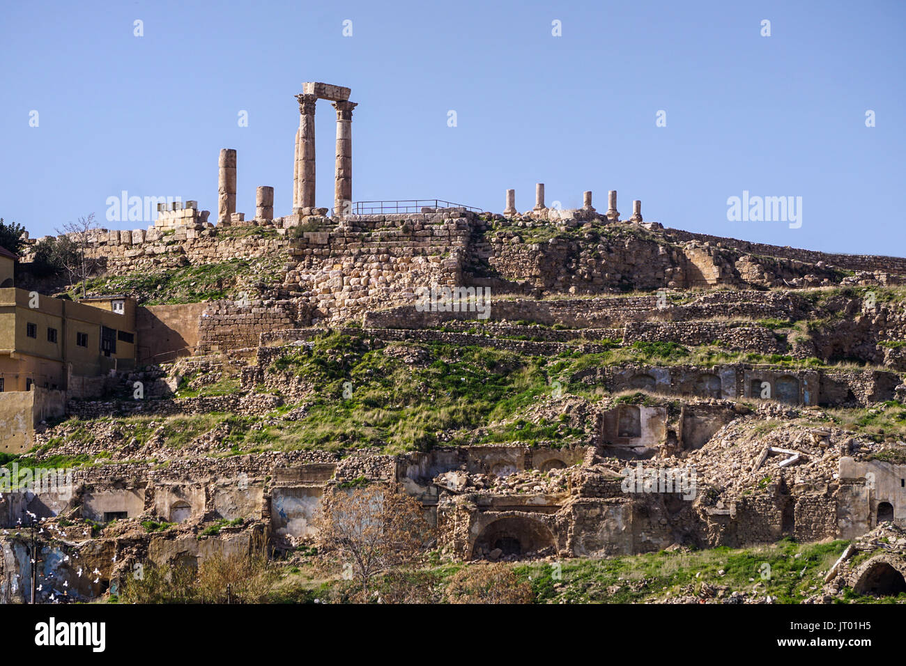 The Citadel Amman Jordan Stock Photo