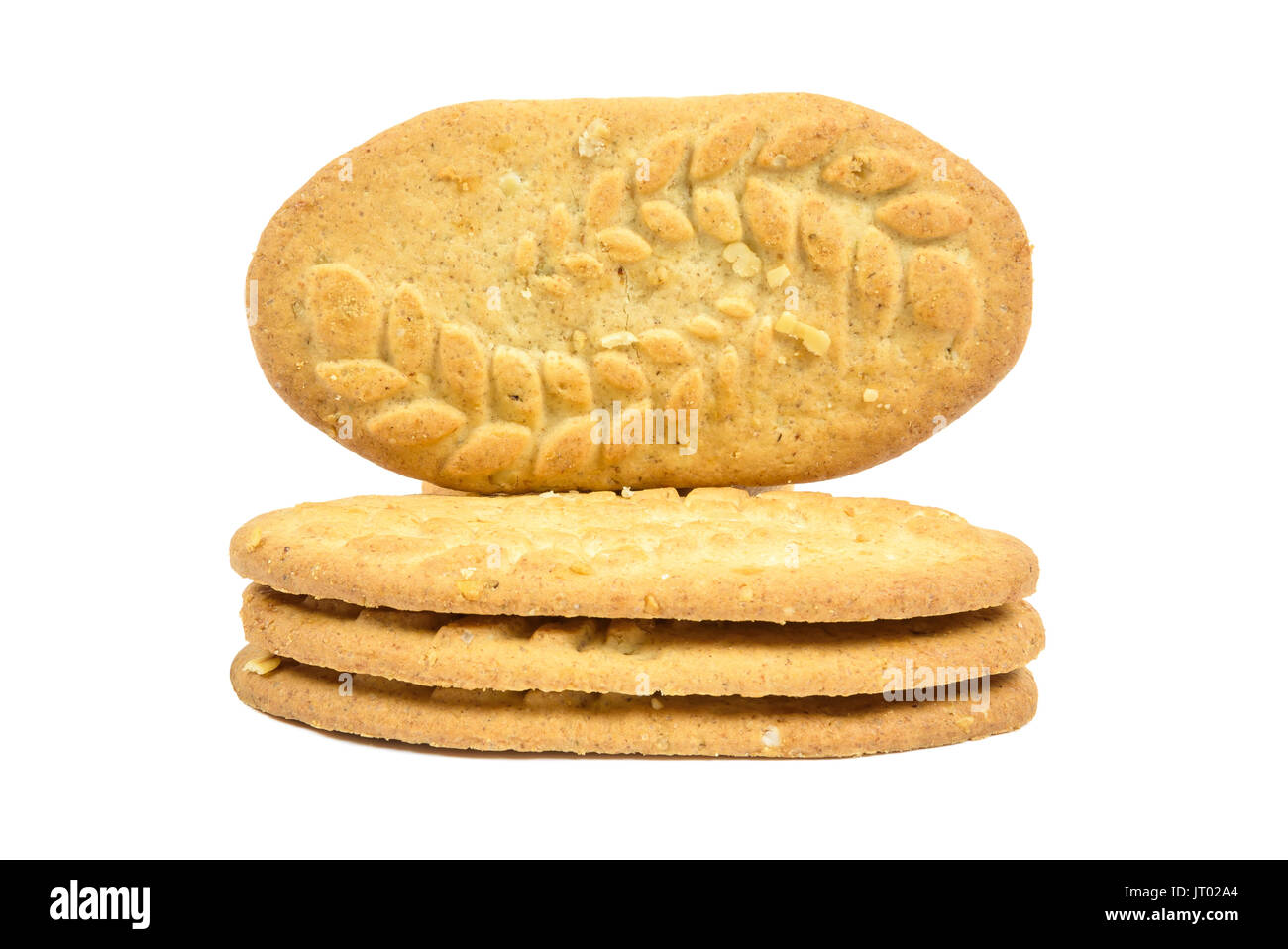 Biscuits isolated on white background with clipping path Stock Photo