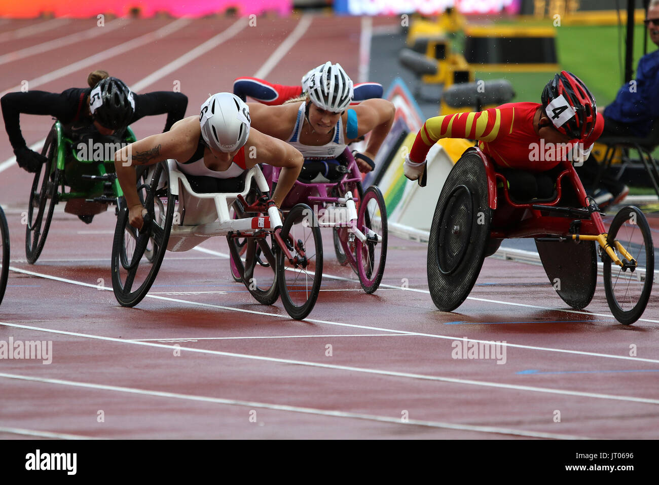 Samantha KINGHORN of Great Britain in the Women's 800m T53 Final at the World Para Championships in London 2017 Stock Photo