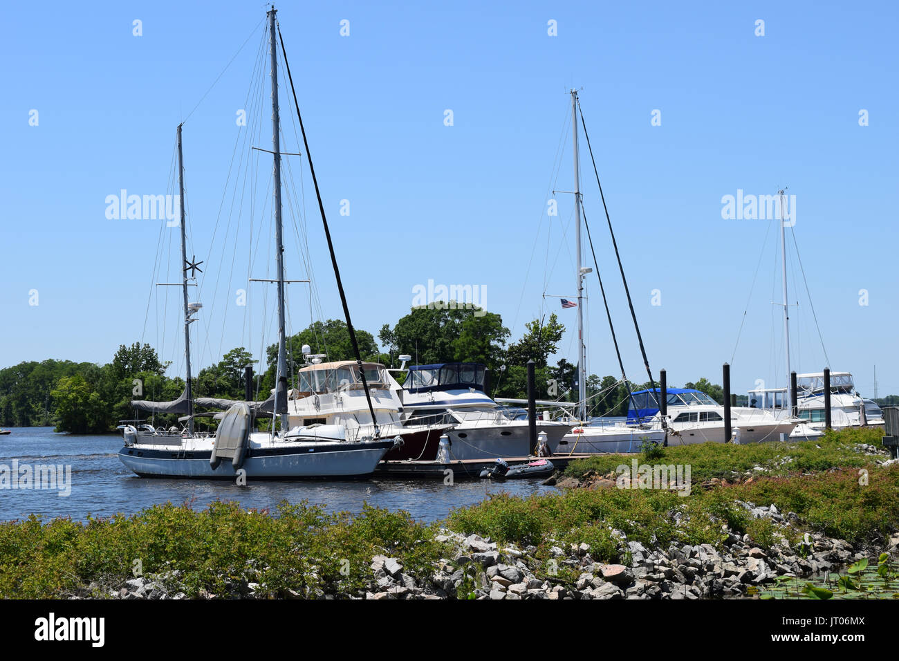 A Marina along the Pamlico River in Washington, NC Stock Photo Alamy