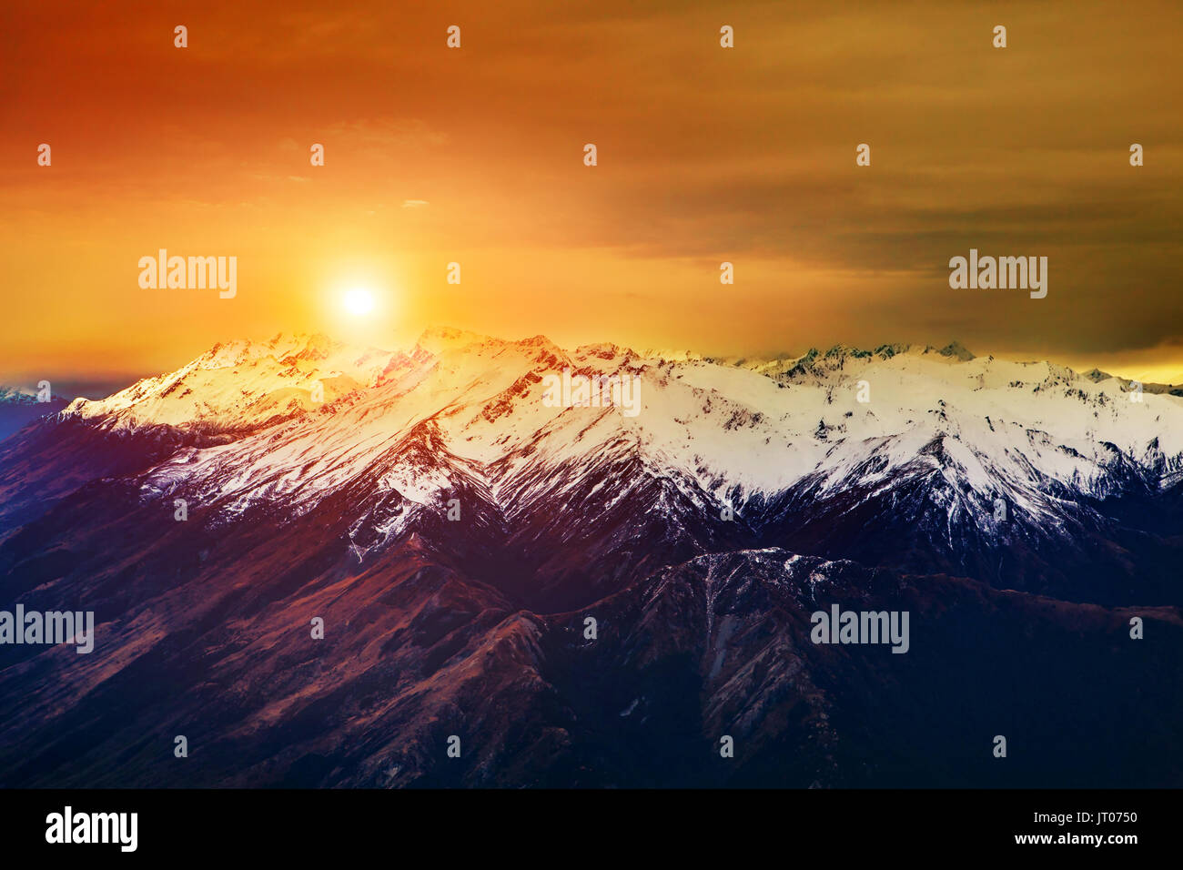 Aerial view rising over mountain hi-res stock photography and images ...