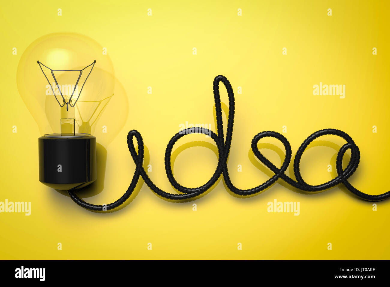 idea concept with retro lightbulb Stock Photo